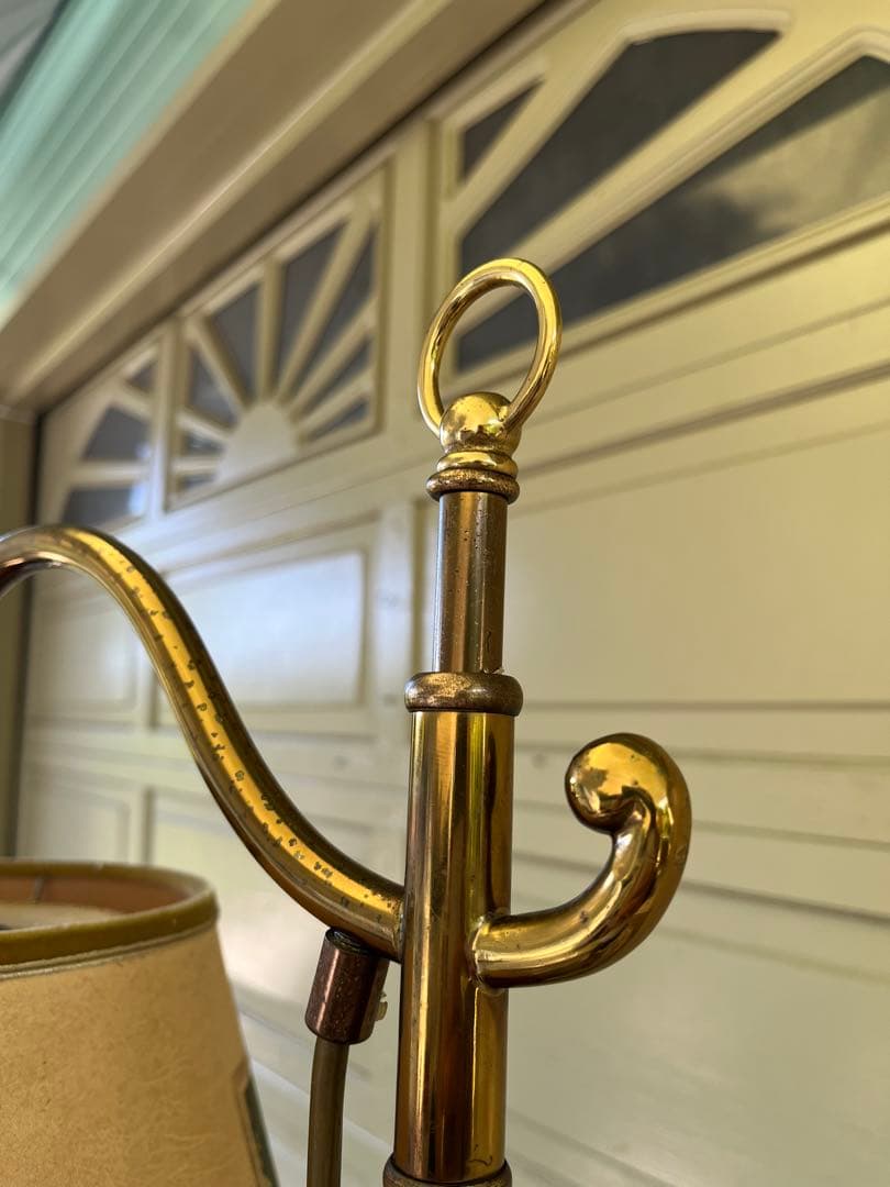 ぱせり　真鍮フロアライトクラシック 狩猟画 ランプシェード