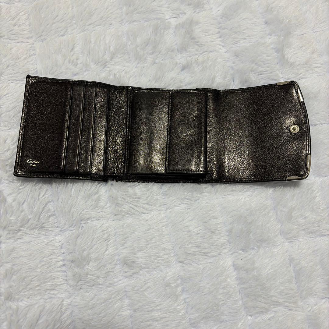 Cartier レザー 三つ折り財布