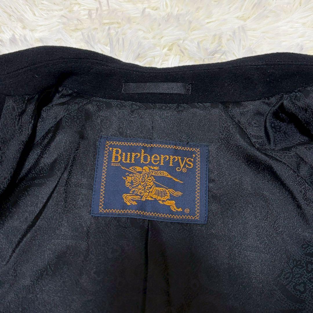 最高級 美品 金ロゴ バーバリー プレステージ ロングコート アンゴラ ブラック