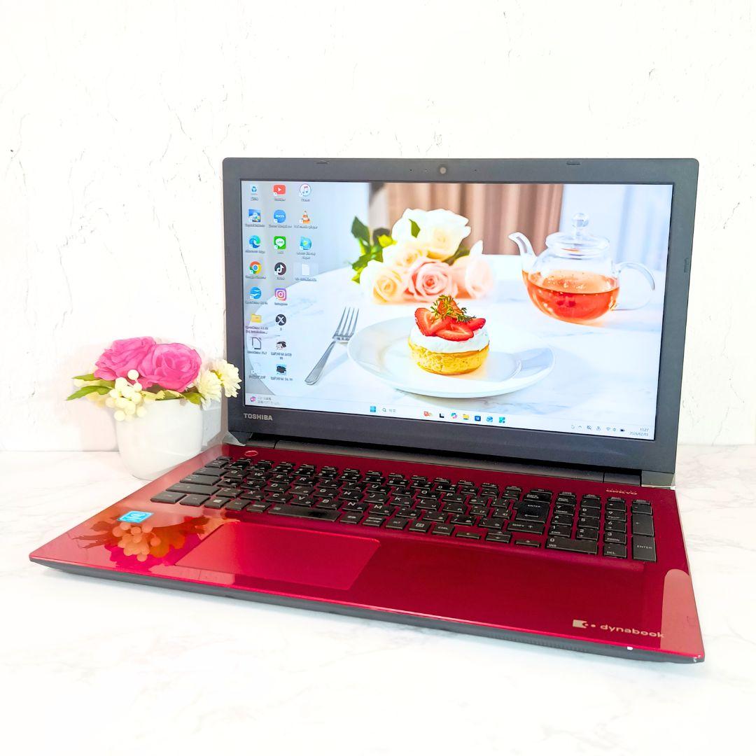 美品レッド❣️すぐ使える薄型ノートパソコン✨️初心者OK✨️サクサク快適SSD