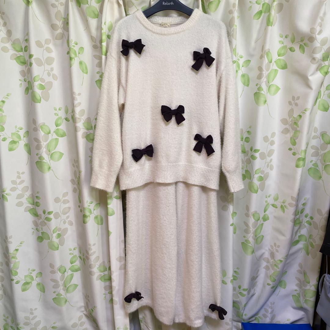 ⭐️ジェラピケGELATO PIQUE リボン付きルームウェアロング長パンツセット