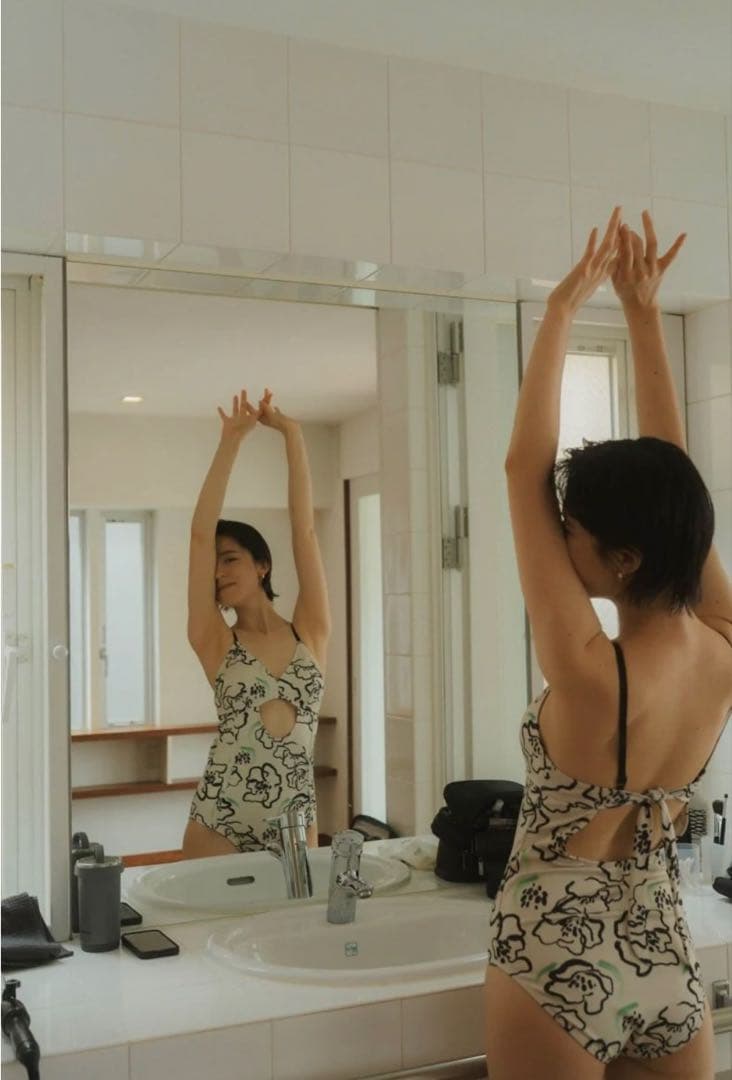 水着・ラッシュガード Knuth Marf flower paint swimwear