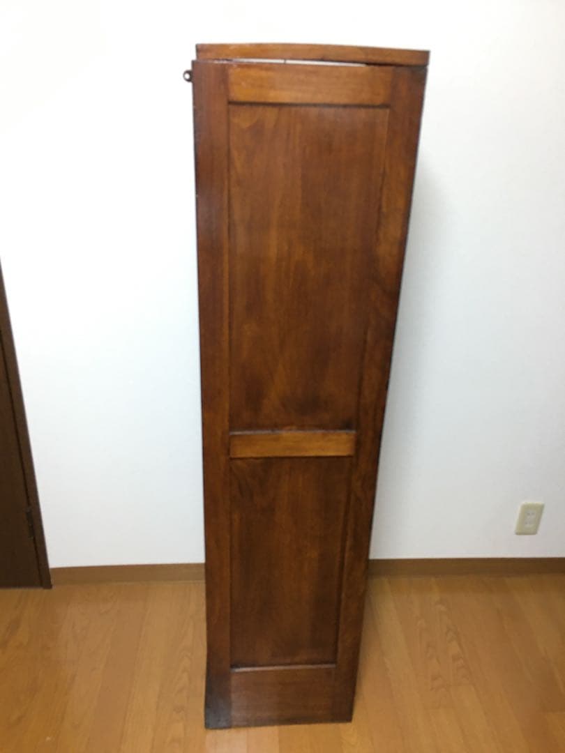 シャッター付きキャビネット　木製　店舗什器　アンティーク　ヴィンテージ棚