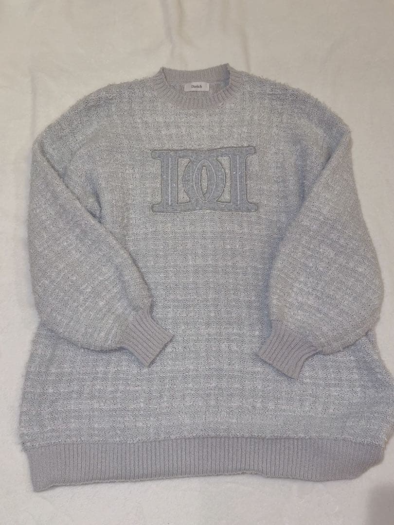 Darich DDロゴツイードニットプルオーバー SAX サックス