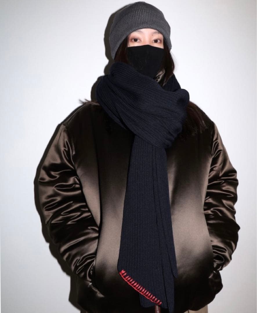 OUAT OFFICE SCARF NAVY マフラー