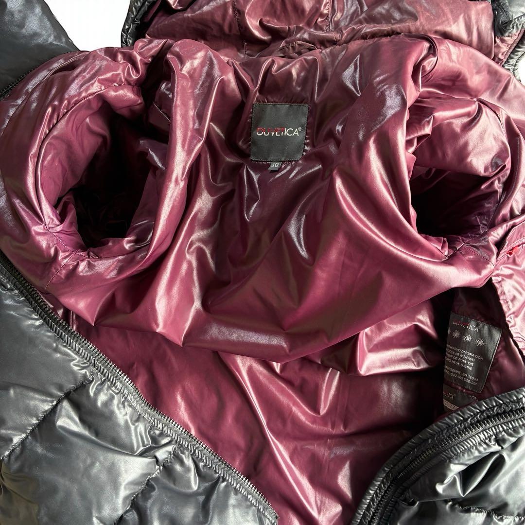 美品 DUVETICA Kappa ダウン 40 ファー付フード取外可 ネイビー