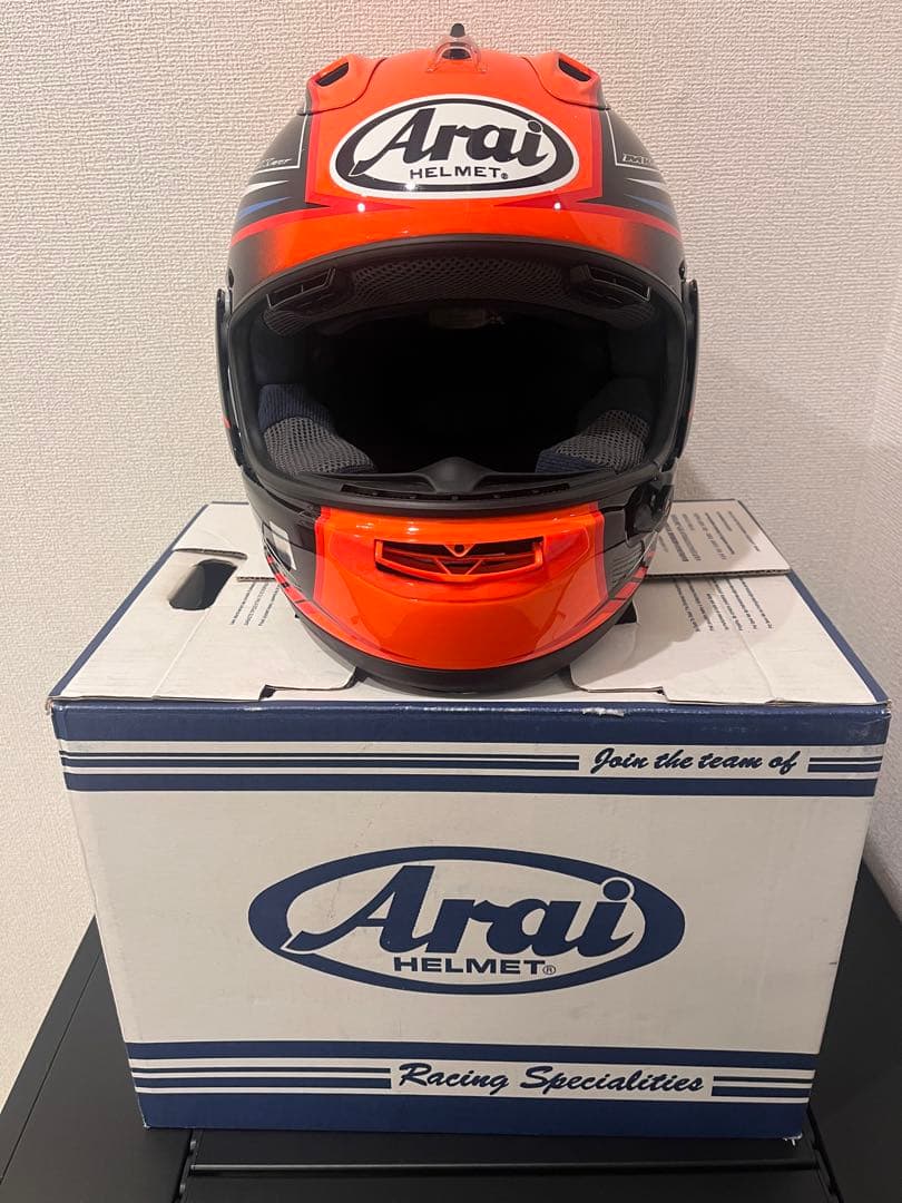 Arai フルフェイスヘルメット オレンジ/ブラック/ブルー