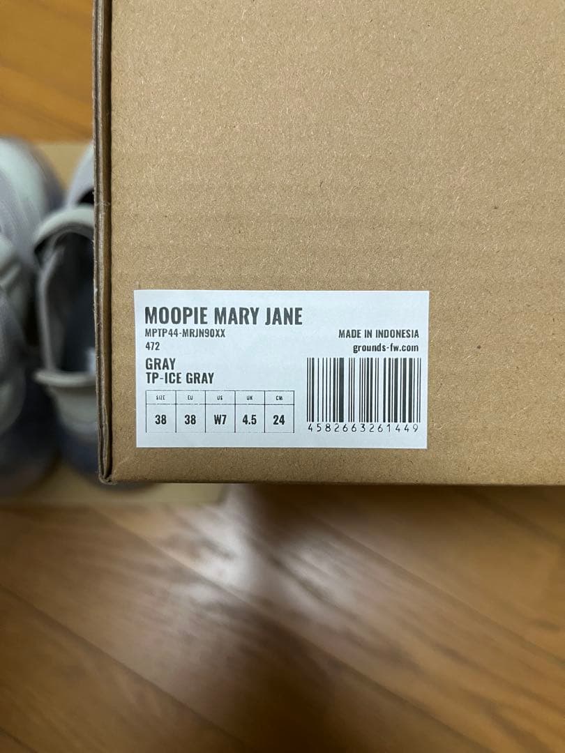 靴 grounds MOOPIE MARY JANE GRAY / ICE GRAY