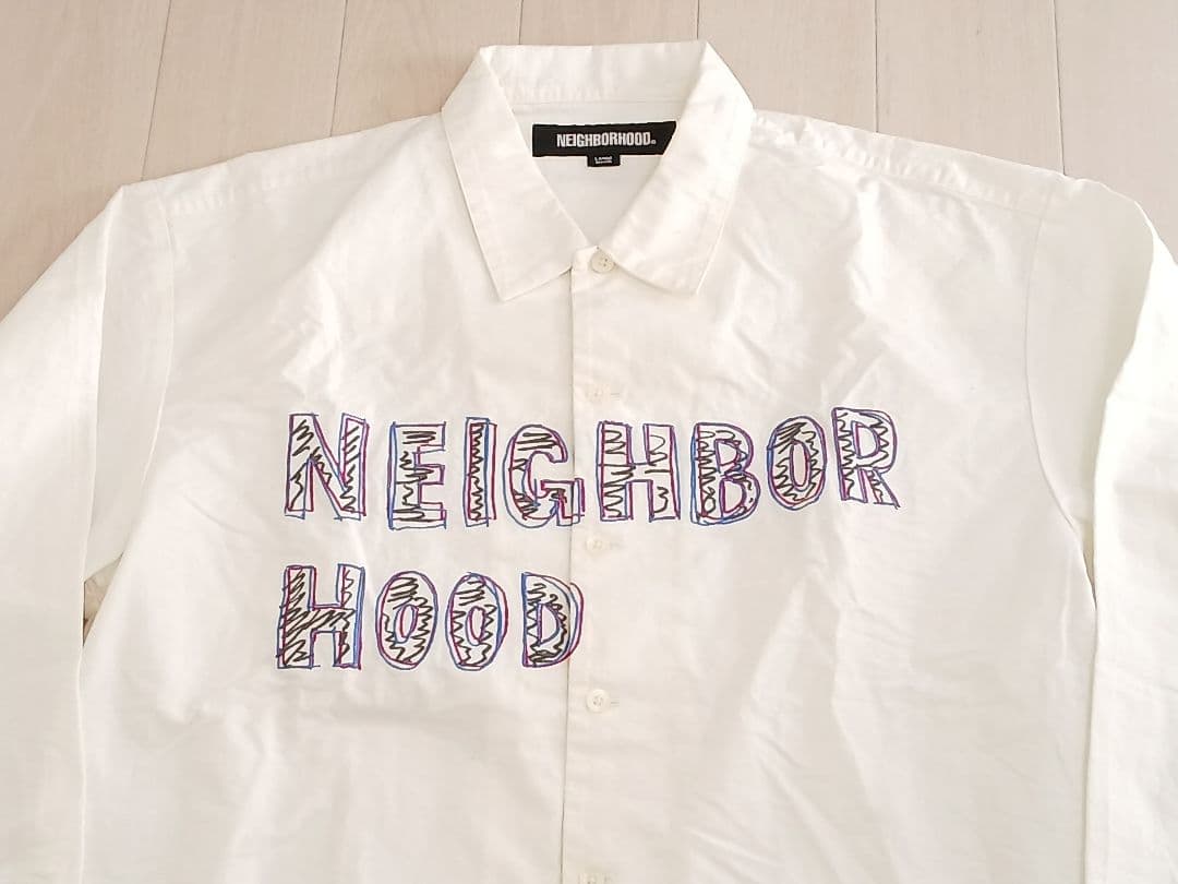 24年 NEIGHBORHOOD ネイバーフッド長袖シャツ ホワイト WTAPS