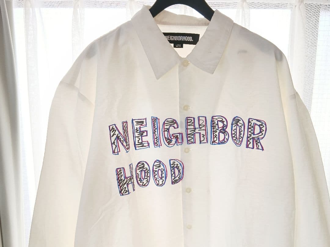 24年 NEIGHBORHOOD ネイバーフッド長袖シャツ ホワイト WTAPS