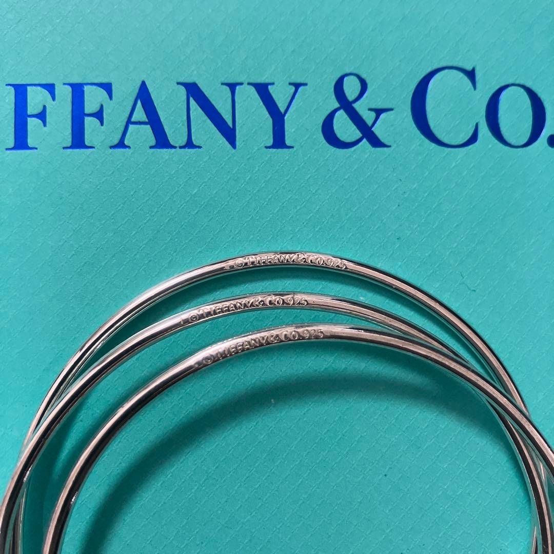 □研磨済み□TIFFANY&Co. ティファニー3連フープカデナロックバングル