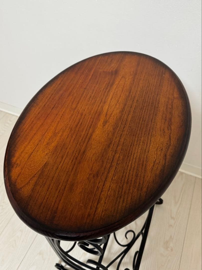 アンティーク調 マガジンラック テーブル