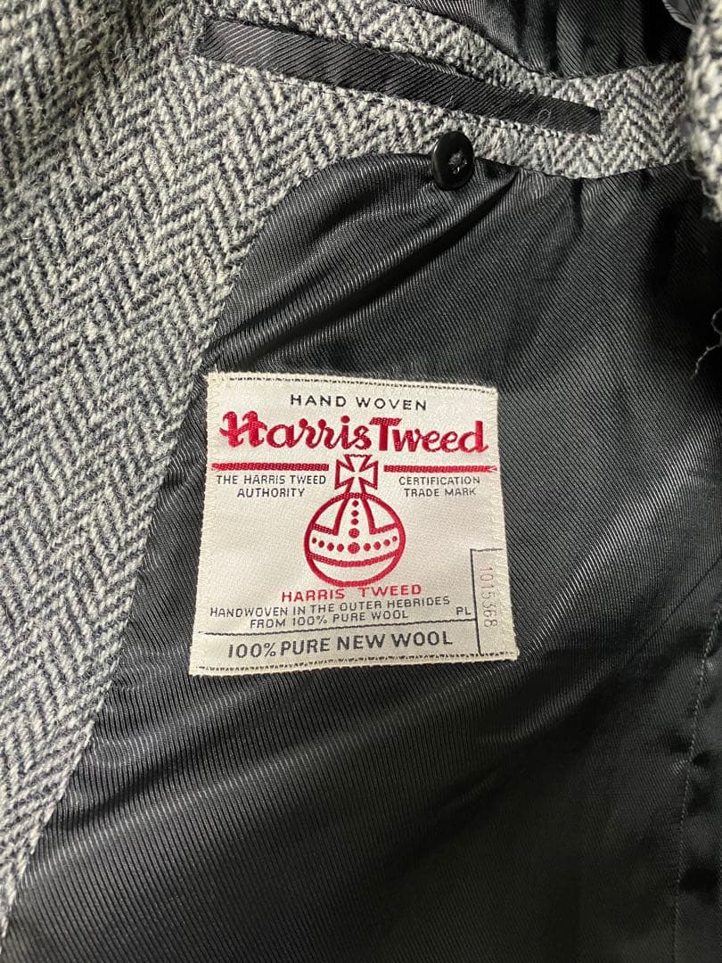 Harris Tweed ハリスツイード　ヘリンボーン　ウール　チェスターコート