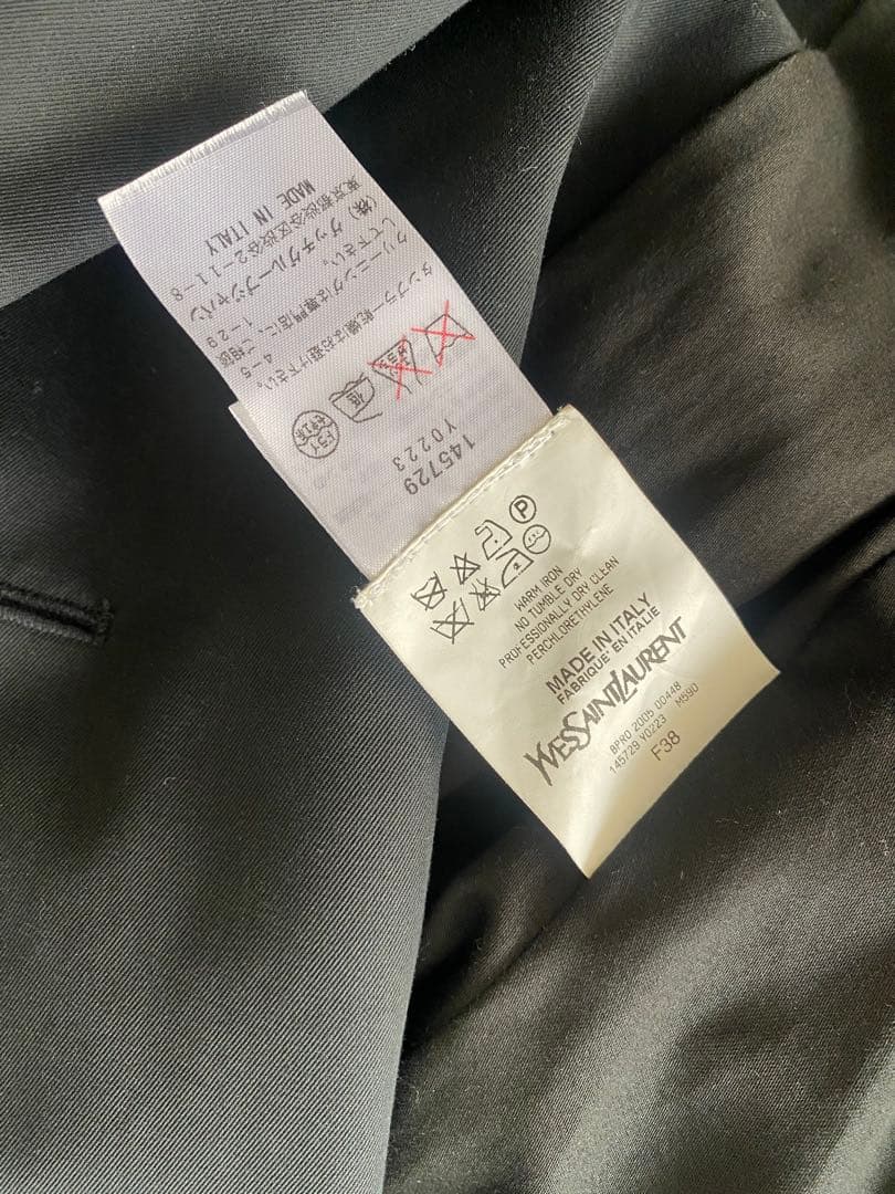 ◆イヴ・サンローラン　リヴゴーシュ◆8分袖トレンチコート 38 ♡肩リボン♡