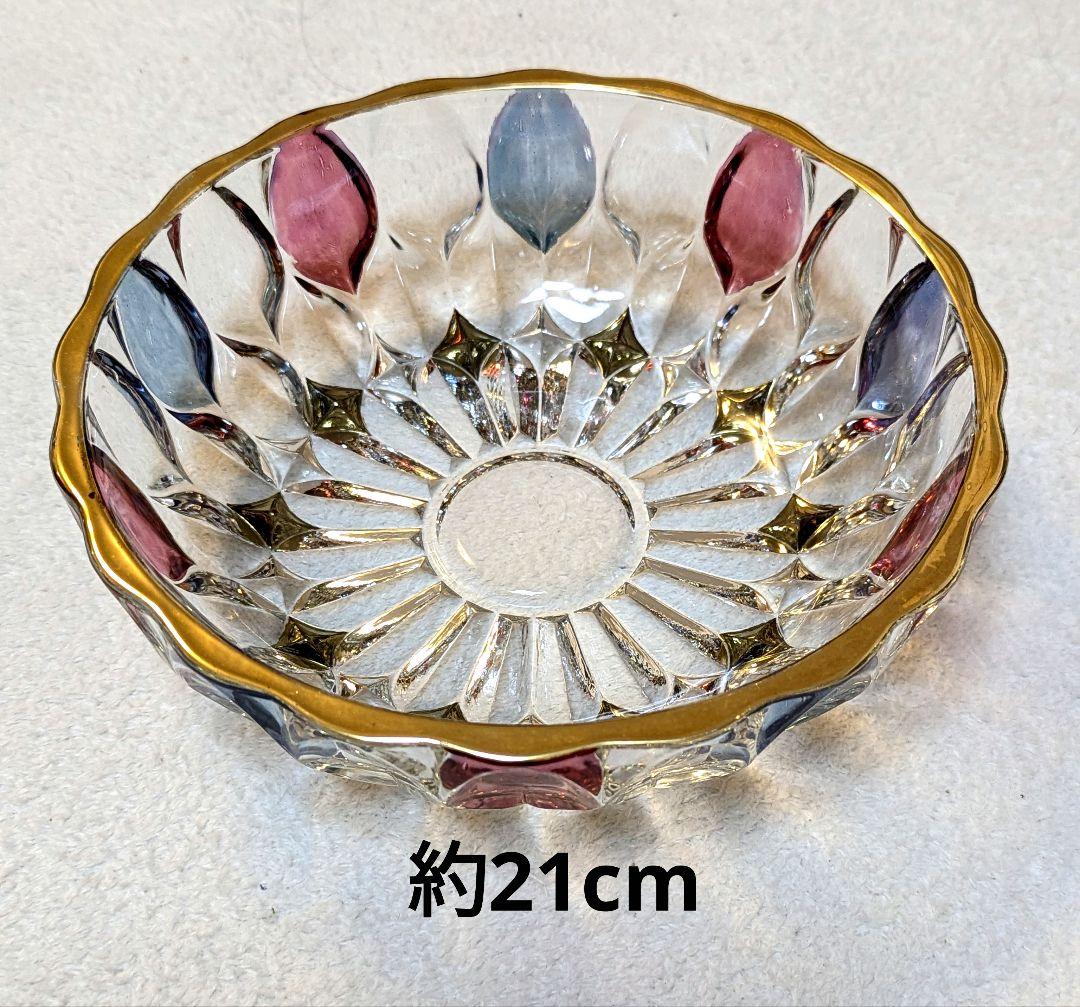 ガラス ボウル　お皿　 直径約21cm