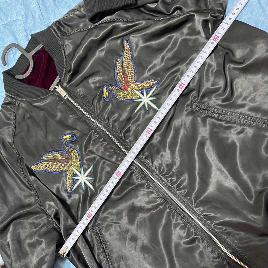 DIESEL ディーゼル　スカジャン　リバーシブル　刺繍　ベロア　XL