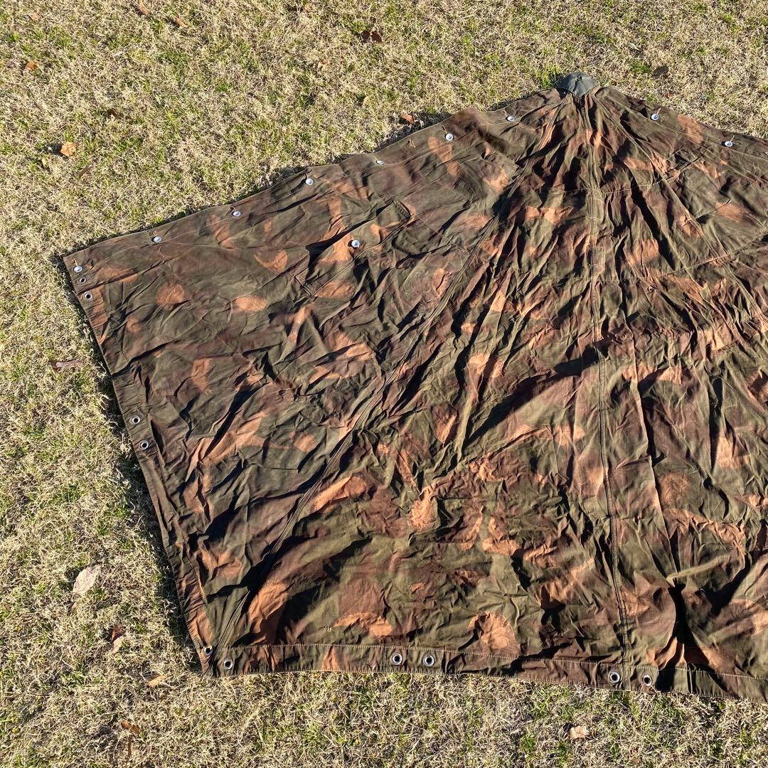 ハンガリー軍幕④　ポンチョ　２枚　ポール・ペグセット　 ワンポールテント