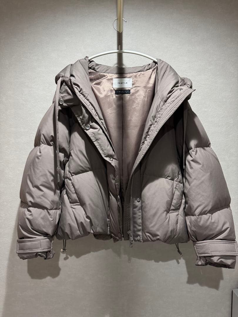 FRAY I.D フード付きダウンコート　ショート丈 0 モカ