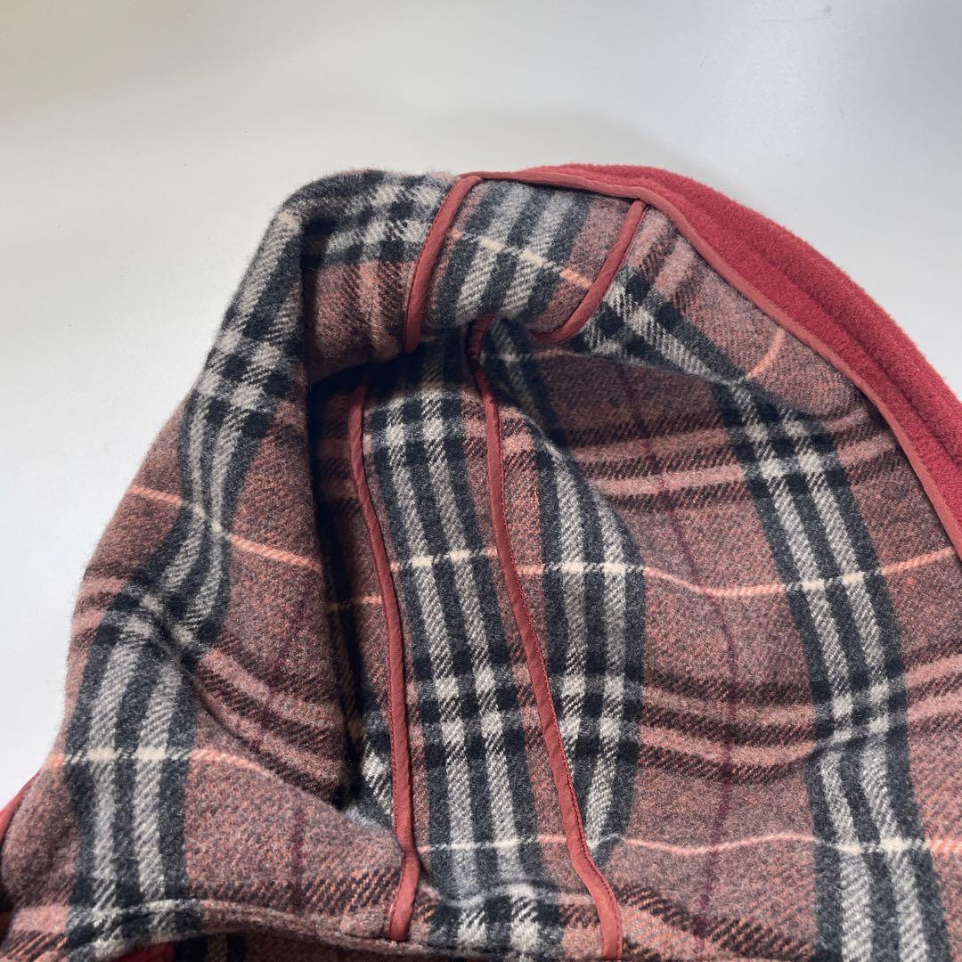 バーバリー ブルーレーベル ダッフルコート　ノバチェック　38 M 赤　ボルドー