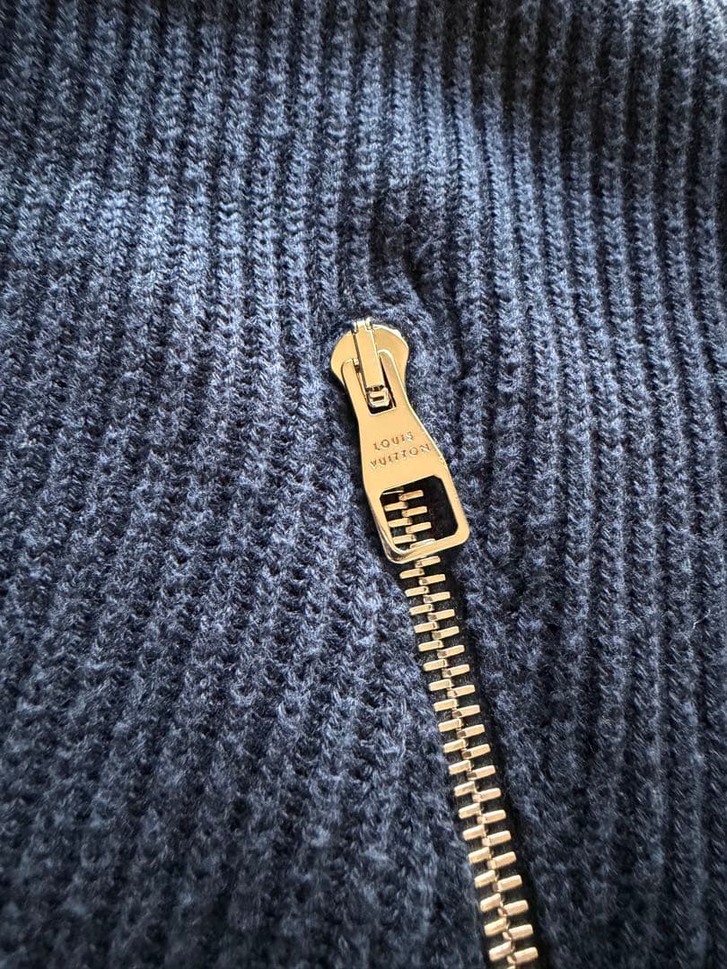 LOUISVUITTON ルイヴィトン ニットパーカー ジャケット ネイビー　M