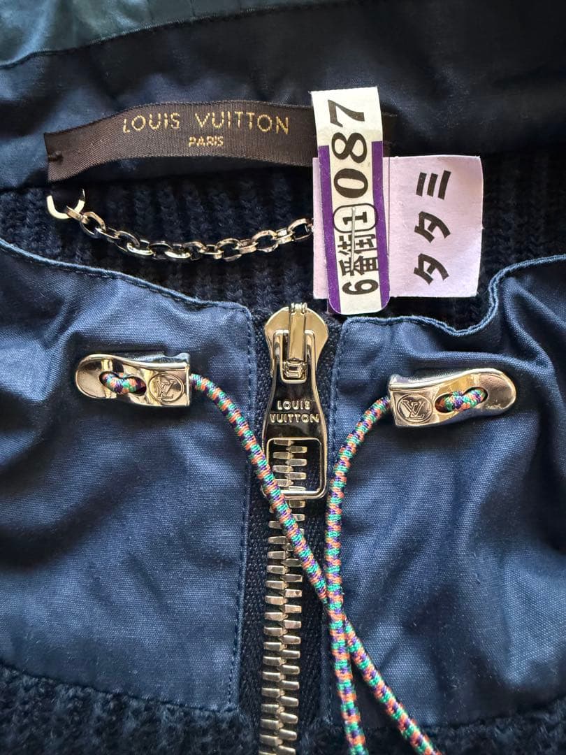 LOUISVUITTON ルイヴィトン ニットパーカー ジャケット ネイビー　M