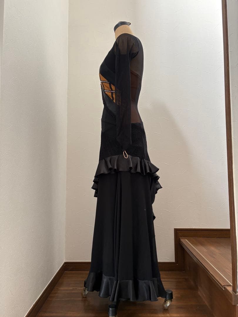 社交ダンス用ドレス 黒と茶色