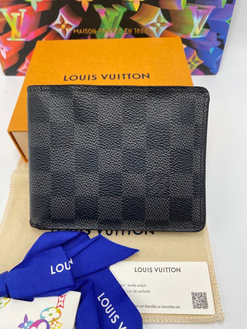 ルイヴィトン ダミエ　ポルトフォイユ・スレンダー エクリプス 折り財布