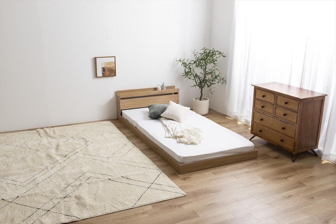 IN BD CRA　シングルベッド　フレームのみ　ナチュラル