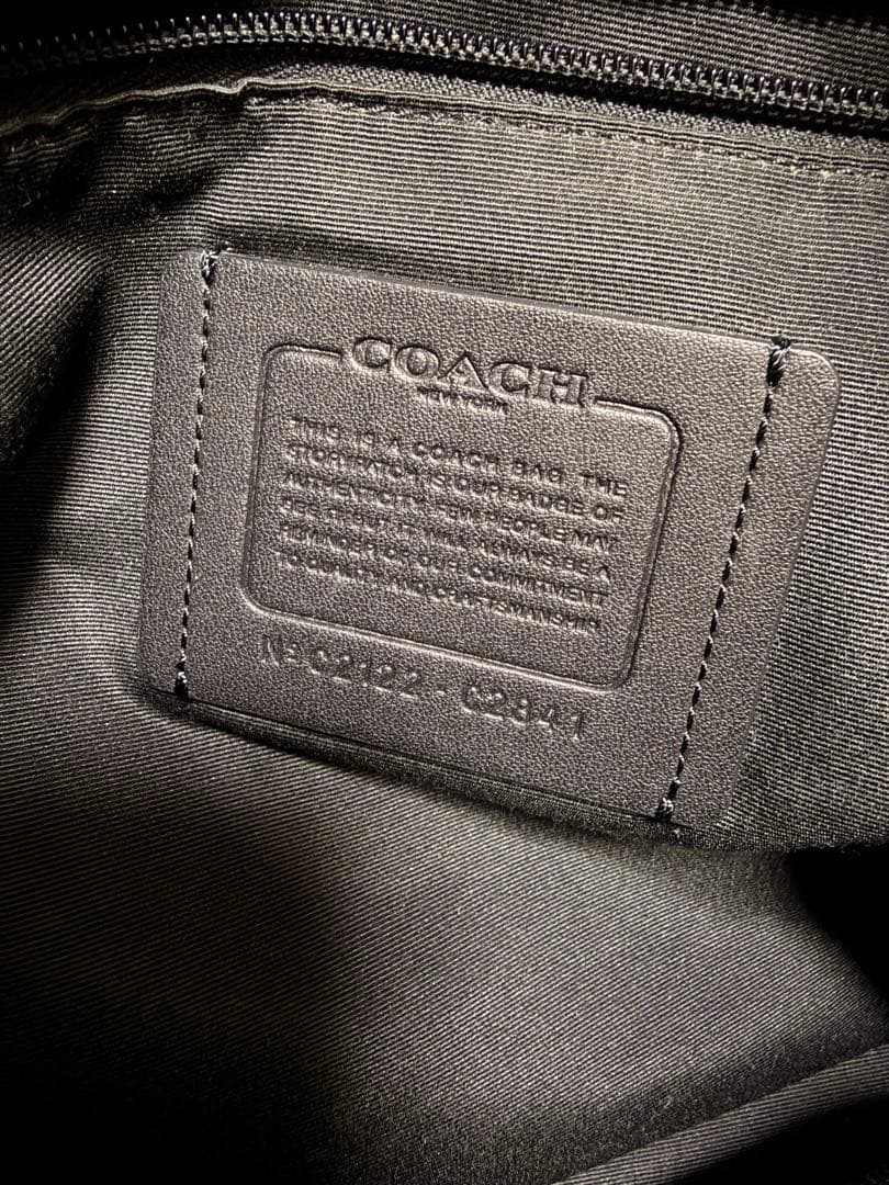 メル友　COACHブラックトートバッグ C2841