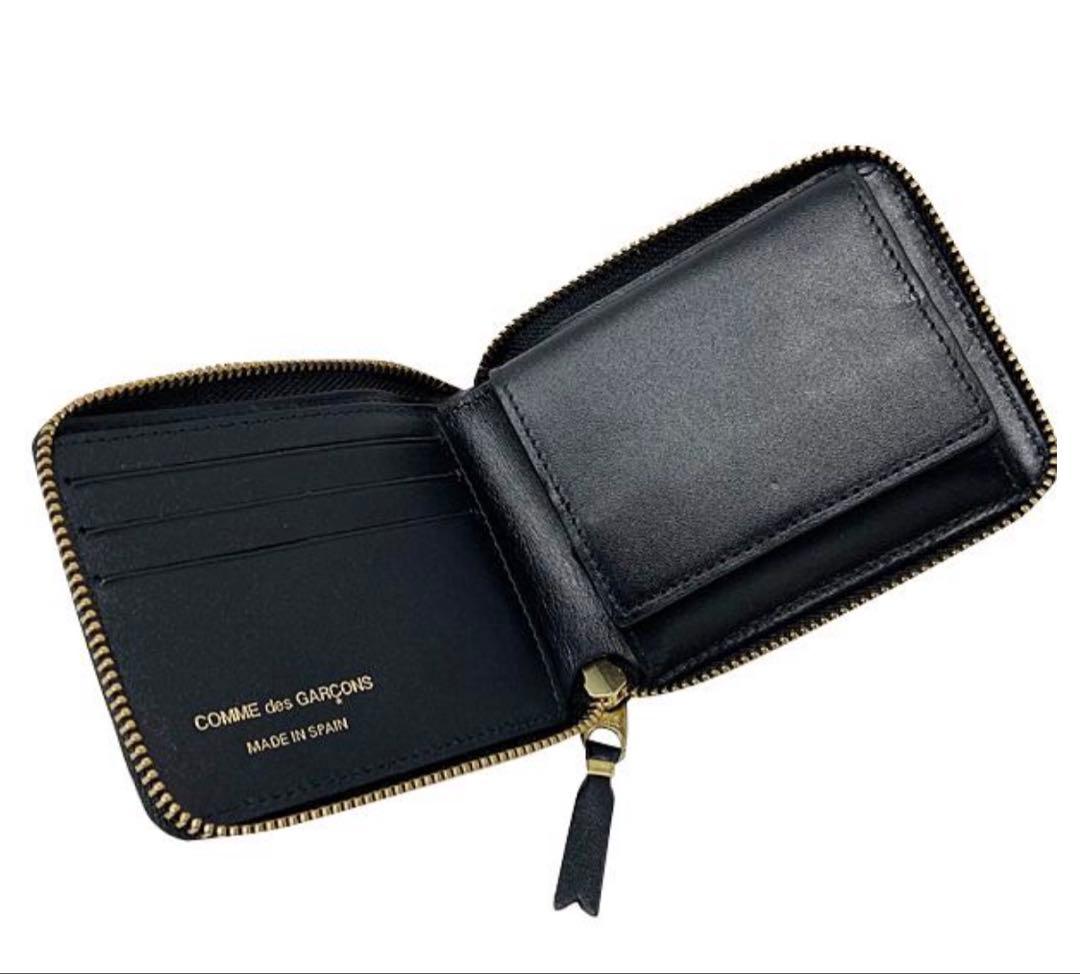コムデギャルソン 二つ折り財布 COMME des GARCONS ブラック