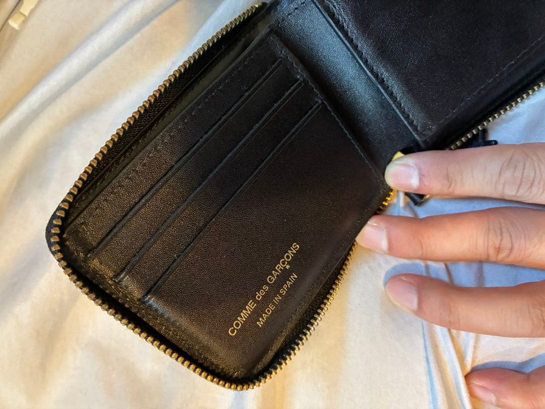 コムデギャルソン 二つ折り財布 COMME des GARCONS ブラック
