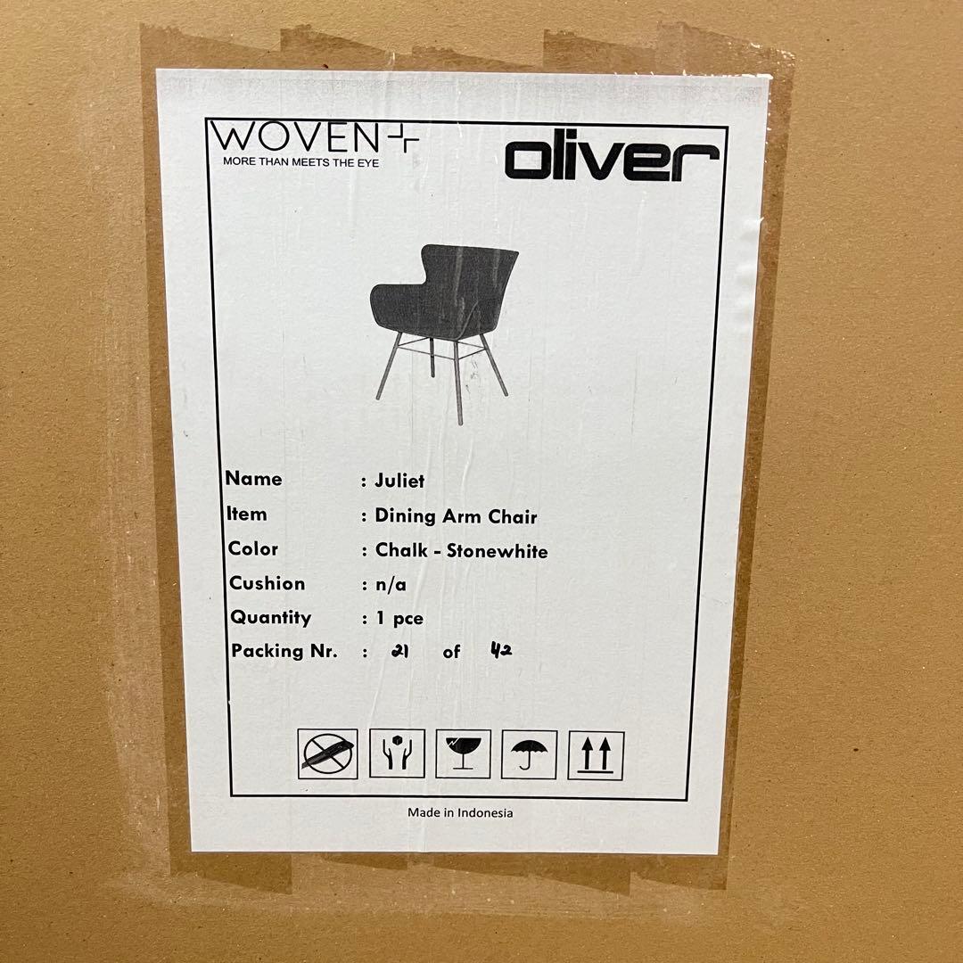 ꧁オリバー Oliver꧂WOVEN+ Julietオランダ製ガーデンチェア2脚