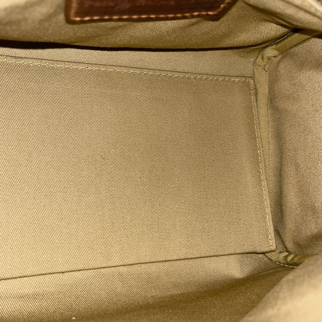 美品　オールド　ポロラルフローレン　ミニボストン　ハンドバッグ　チェック柄　緑