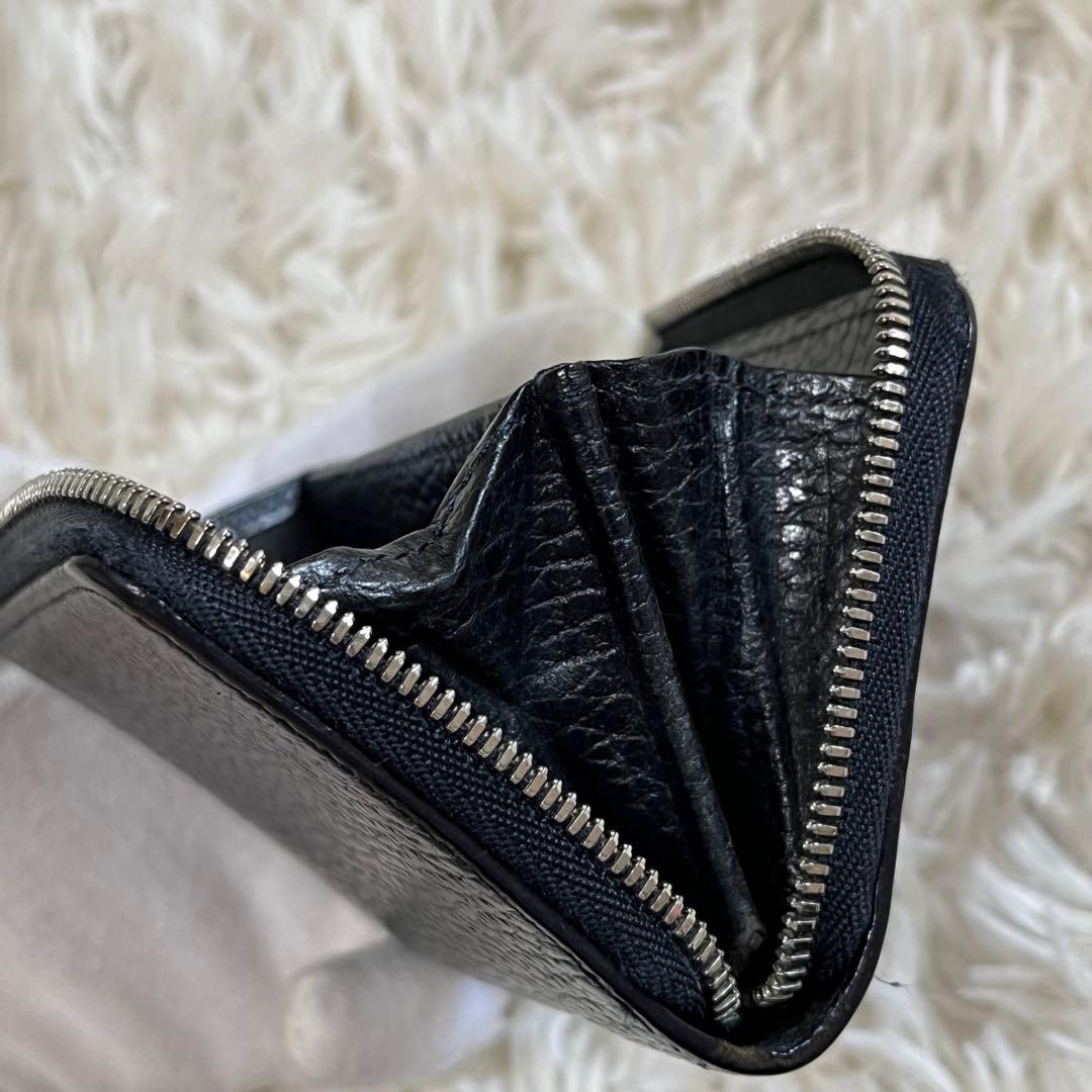 【美品】ポーター　ケース　グレイズ　パンチング　ラウンドファスナー　レザー