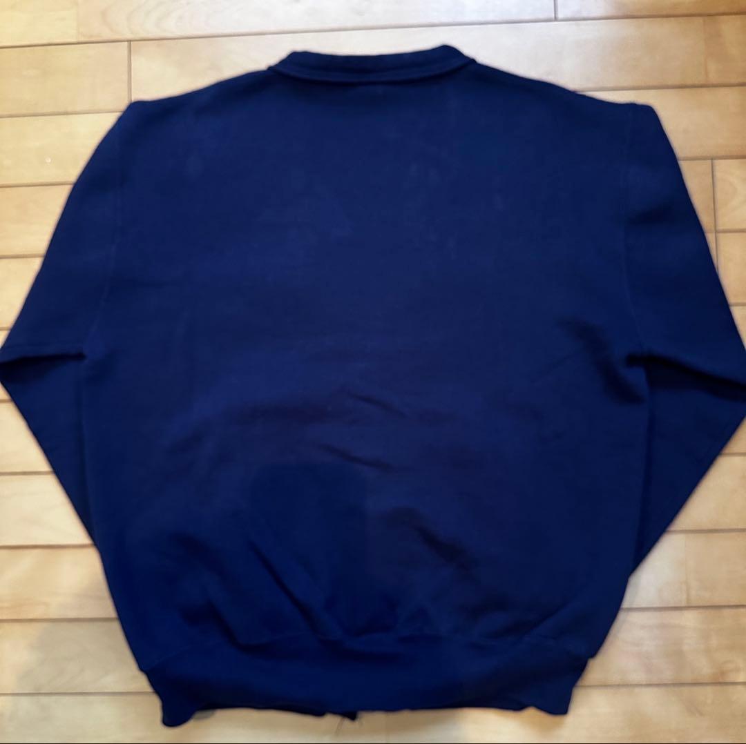 ラッセル アスレチック スウェットカーディガン ネイビー L 90s 古着 希少