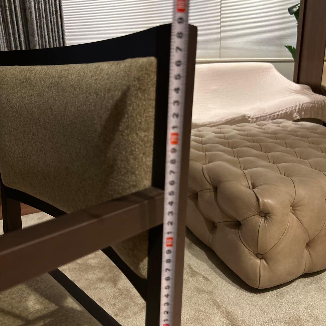 【新古品】AD CORE モダンアームチェア ブラウン 布張り MD-103A