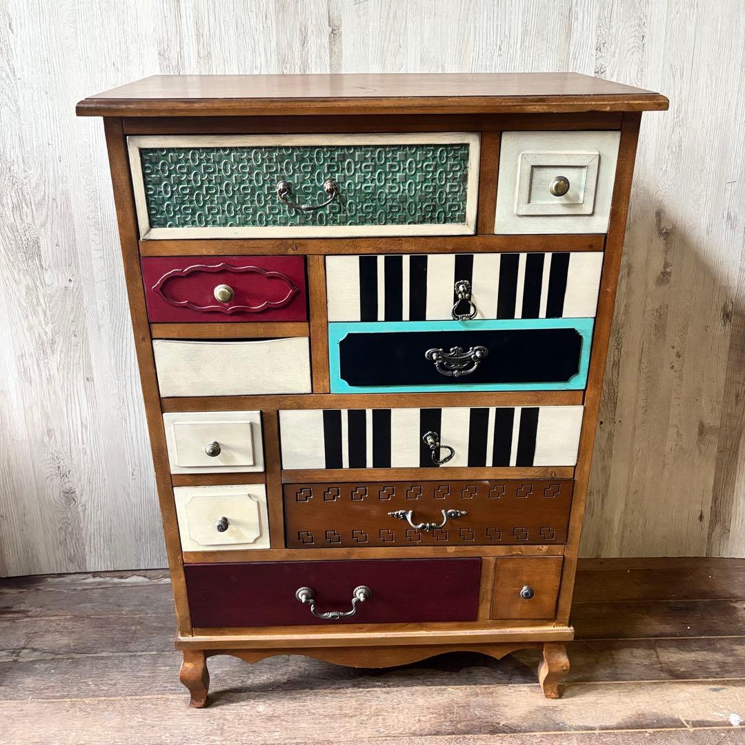 パルナサス チェスト 欧風家具 カラフル タンス キャビネット インテリア 猫脚