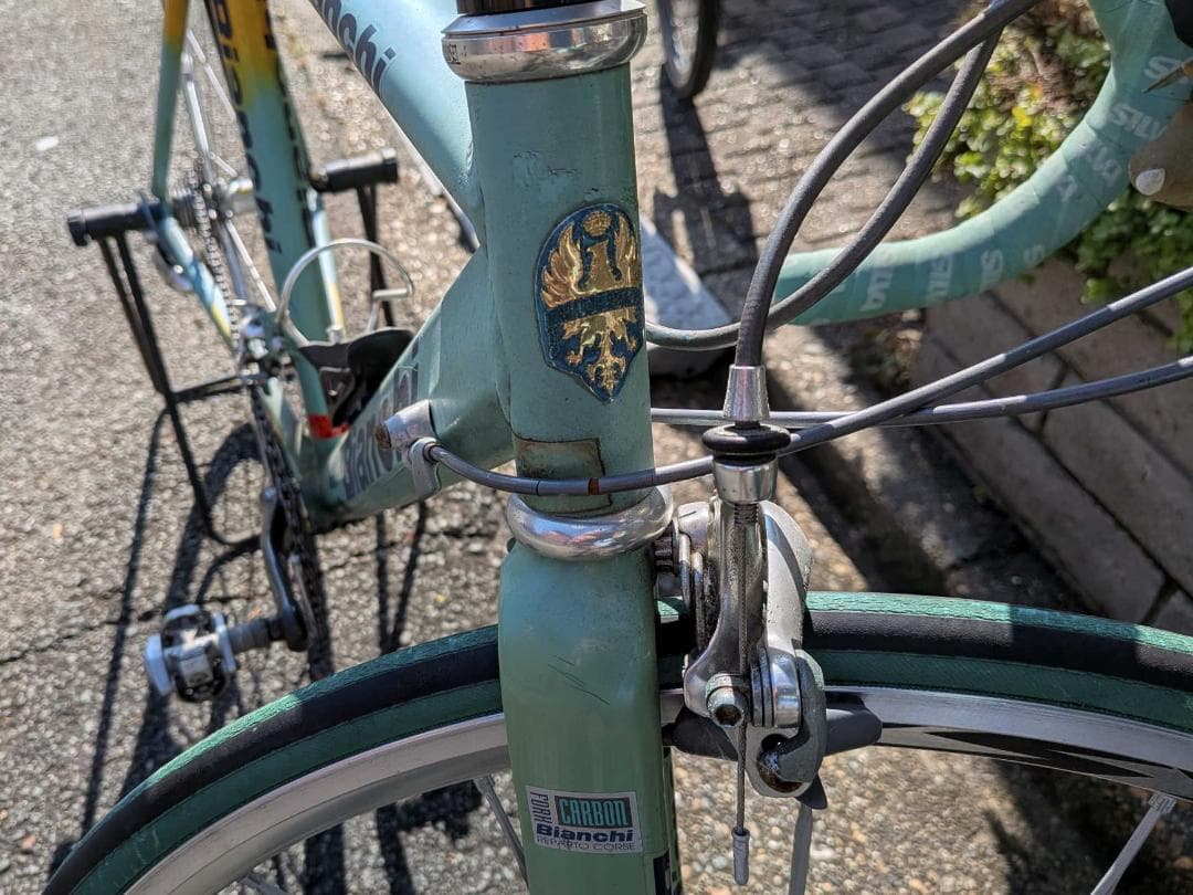 Bianchi ロードバイク 水色とオレンジ
