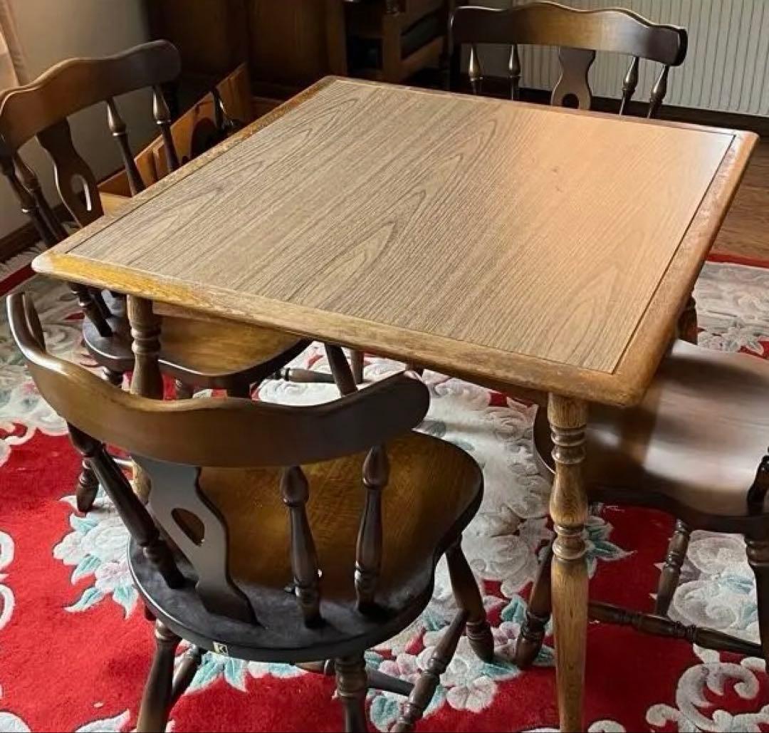 ①バラ売り不可　①〜⑤セット販売のみ　テーブル　チェア　ダイニング