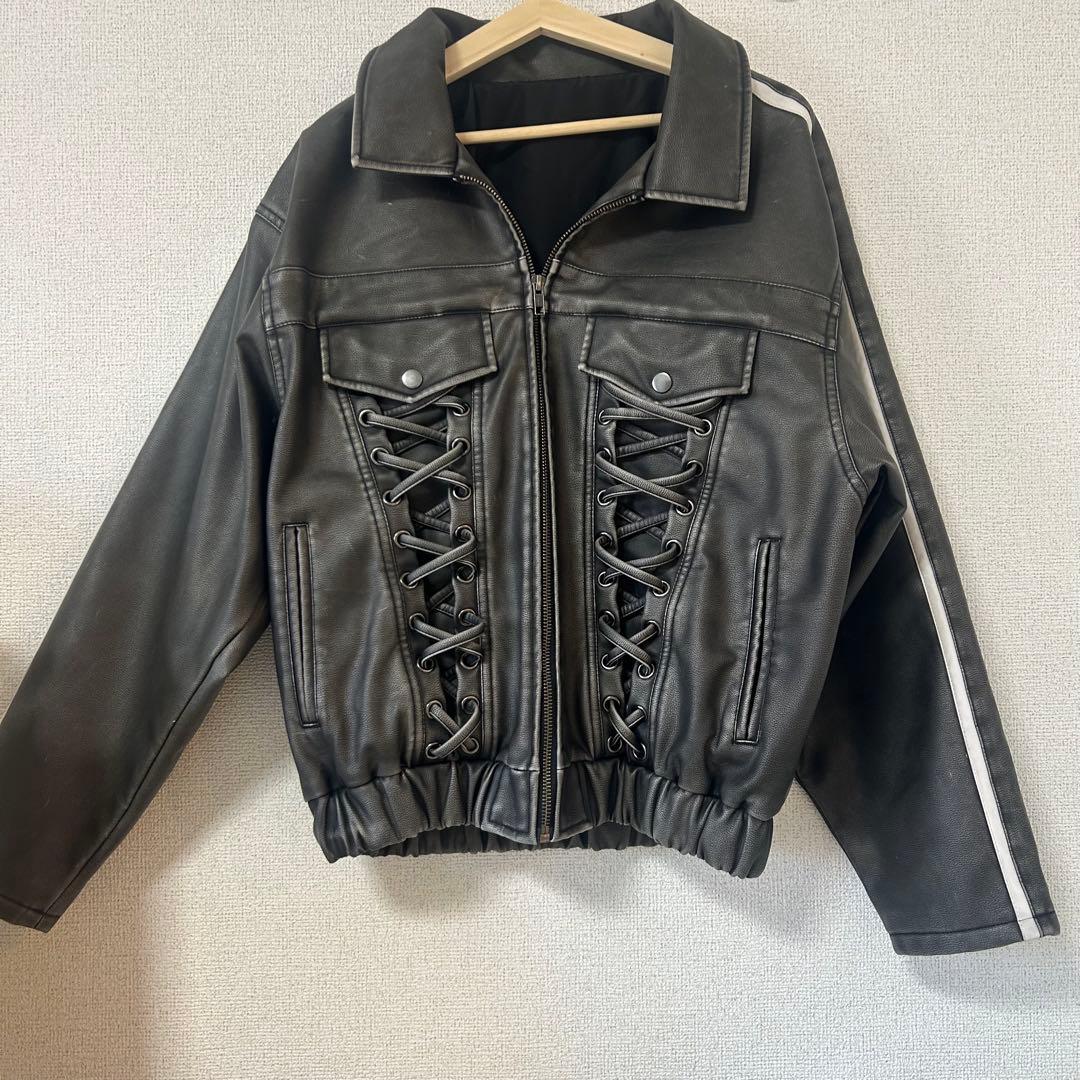 早く売りたいのでお値下げ可Darich レースアップ グレー ジャケット