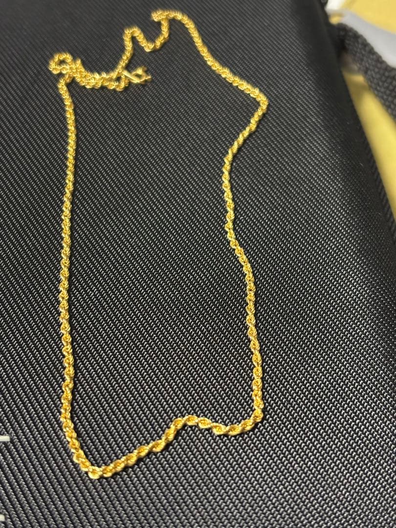 K18 金 ロープチェーンネックレス 難あり