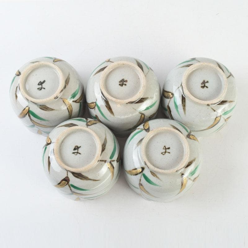 和食器　茶懐石　幸兵衛窯　芦文　小鉢　五客　共箱　N　9373