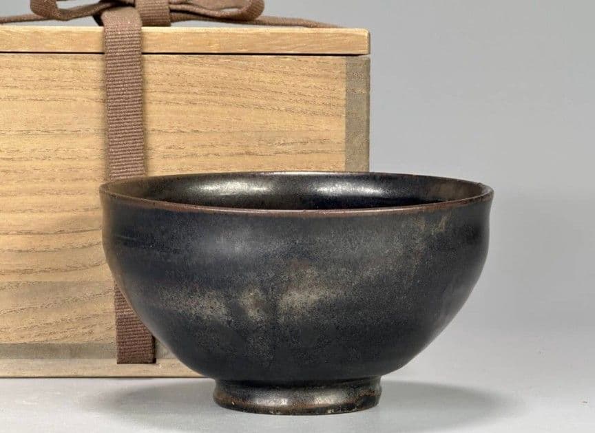 高麗～李朝時代　黒高麗　茶道具　黒釉茶碗　抹茶碗　朝鮮古陶磁