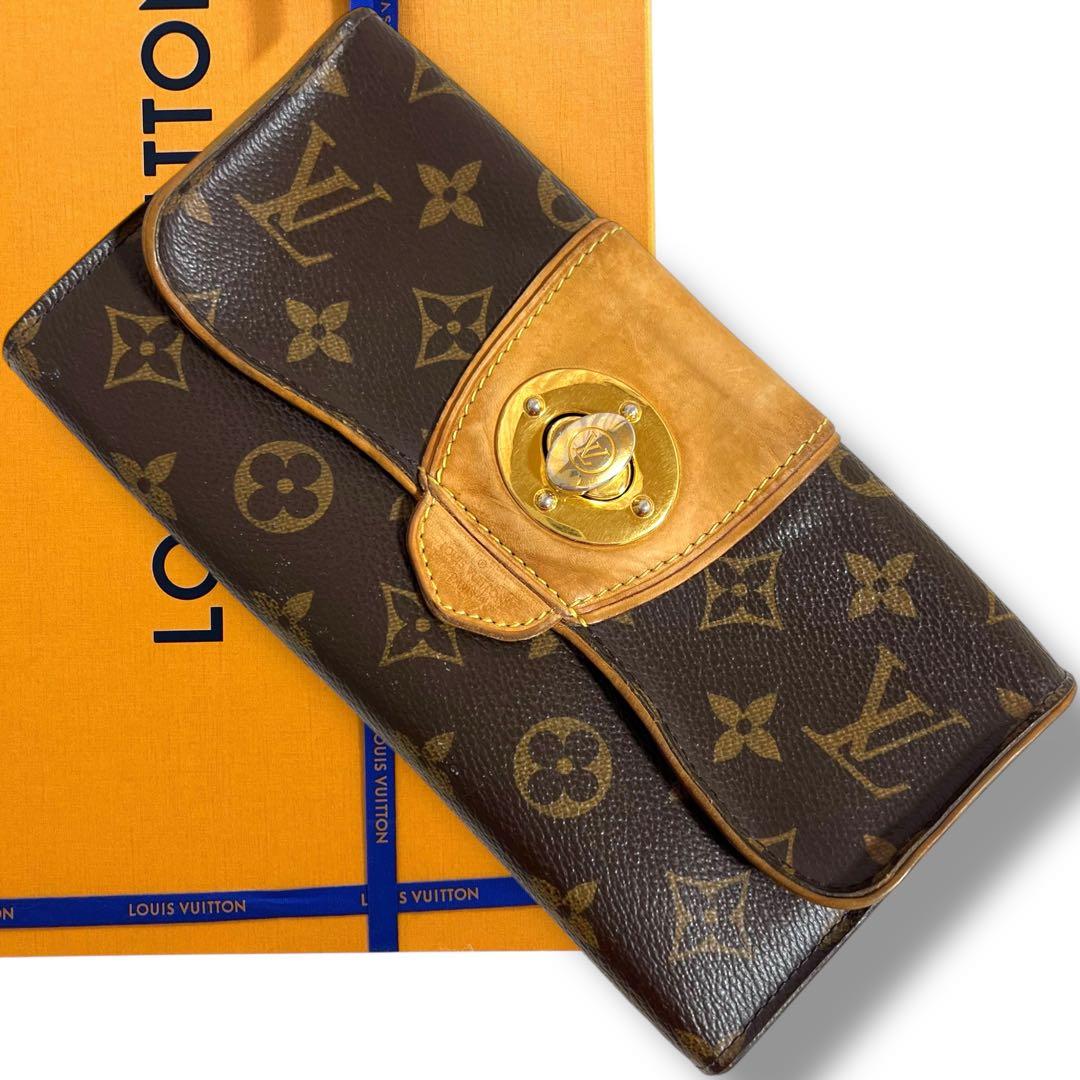 ルイヴィトン　ポルトフォイユ　ボエシ　長財布　モノグラム　ターンロック