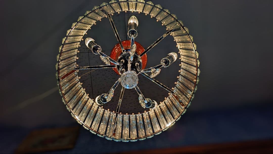 高級店仕様 円形型 豪華なシャンデリア クリスタルガラス シーリングランプ