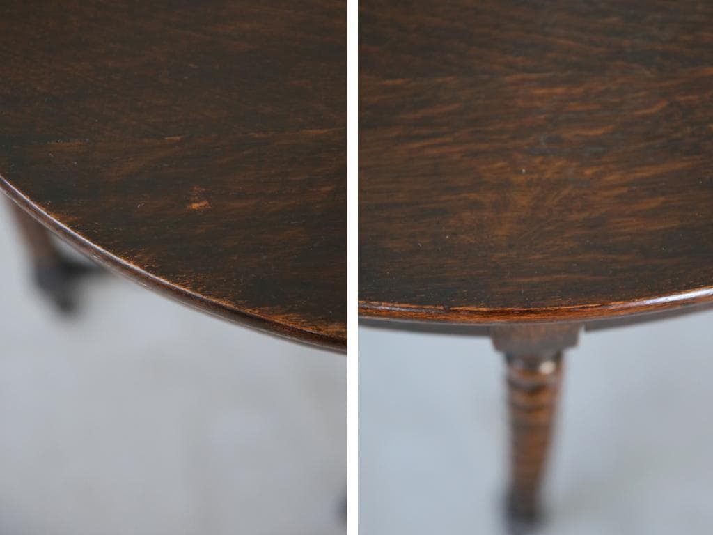 英国アンティーク木製サイドテーブル/オケージョナル机/飾り棚/花台(92-194