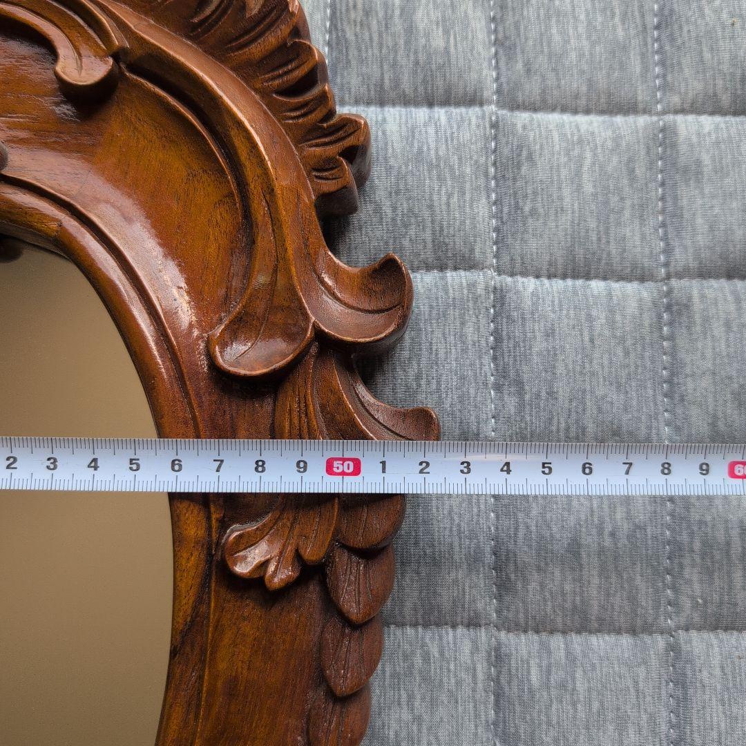 クラシック木製壁掛け鏡