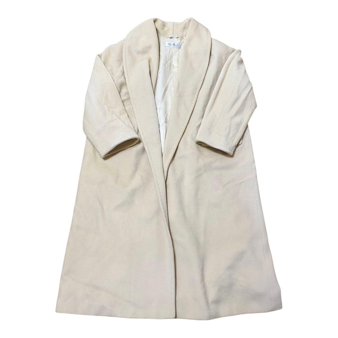 最高級 白タグ Max Mara カシミヤ混 ロングコート 羽織り　ウール　40