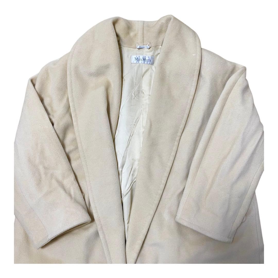 最高級 白タグ Max Mara カシミヤ混 ロングコート 羽織り　ウール　40