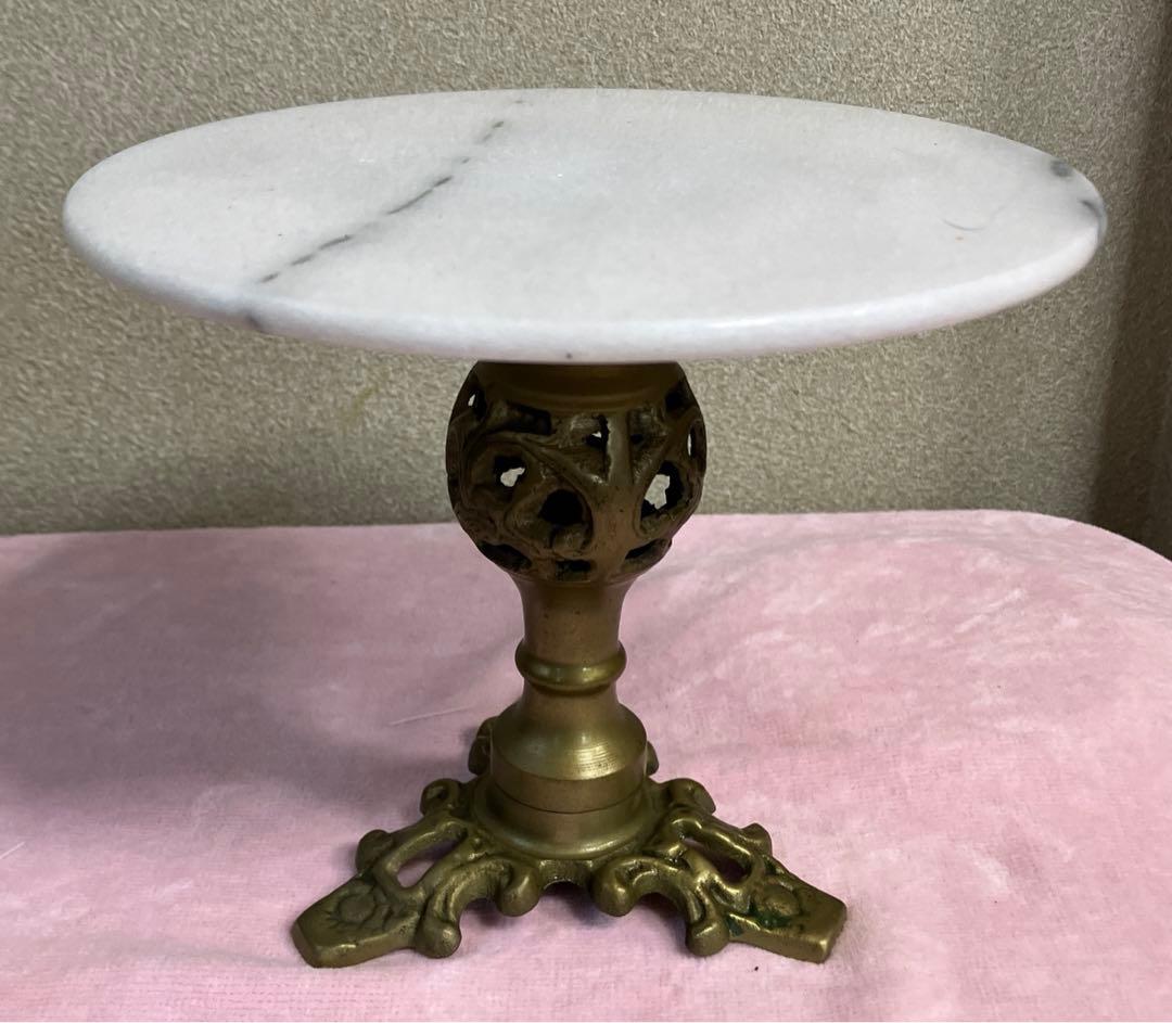 大理石花台　アンティーク　海外製　イタリア旅行にて